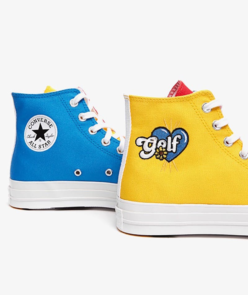 converse x golf wang chuck 70 hi tri panel blue